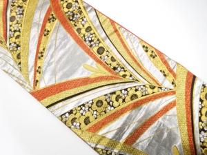 花模様織り出し　振袖用袋帯